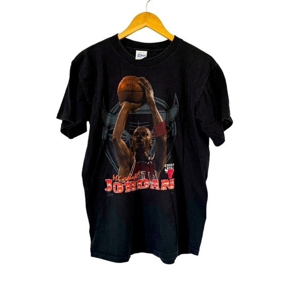 Vintage Salem Michael Jordan T Shirt 90s Graphic Tee Single Stitch Large AS IS
